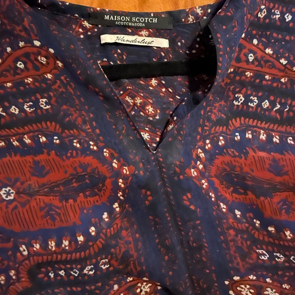 EUC Scotch & Soda xs boho pattern blouse - Picture 3 of 3